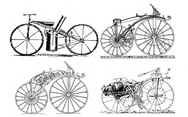 Bicicleta de vapor siglo XIX